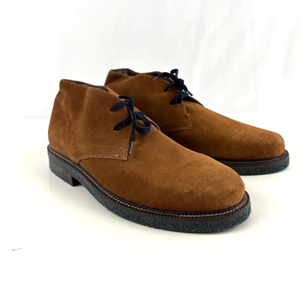 Men's Brown Suede Chukka Boots with Black Laces